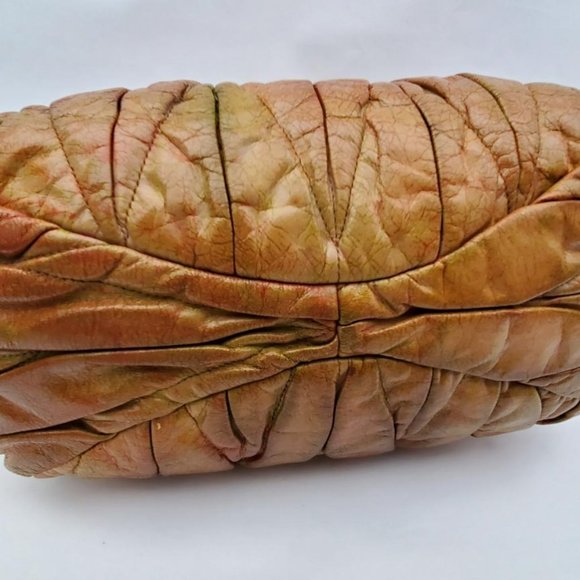 Miu Miu Metelasse Prada Leather purse hobo crossbody pink red yellow orang green - Picture 4 of 14